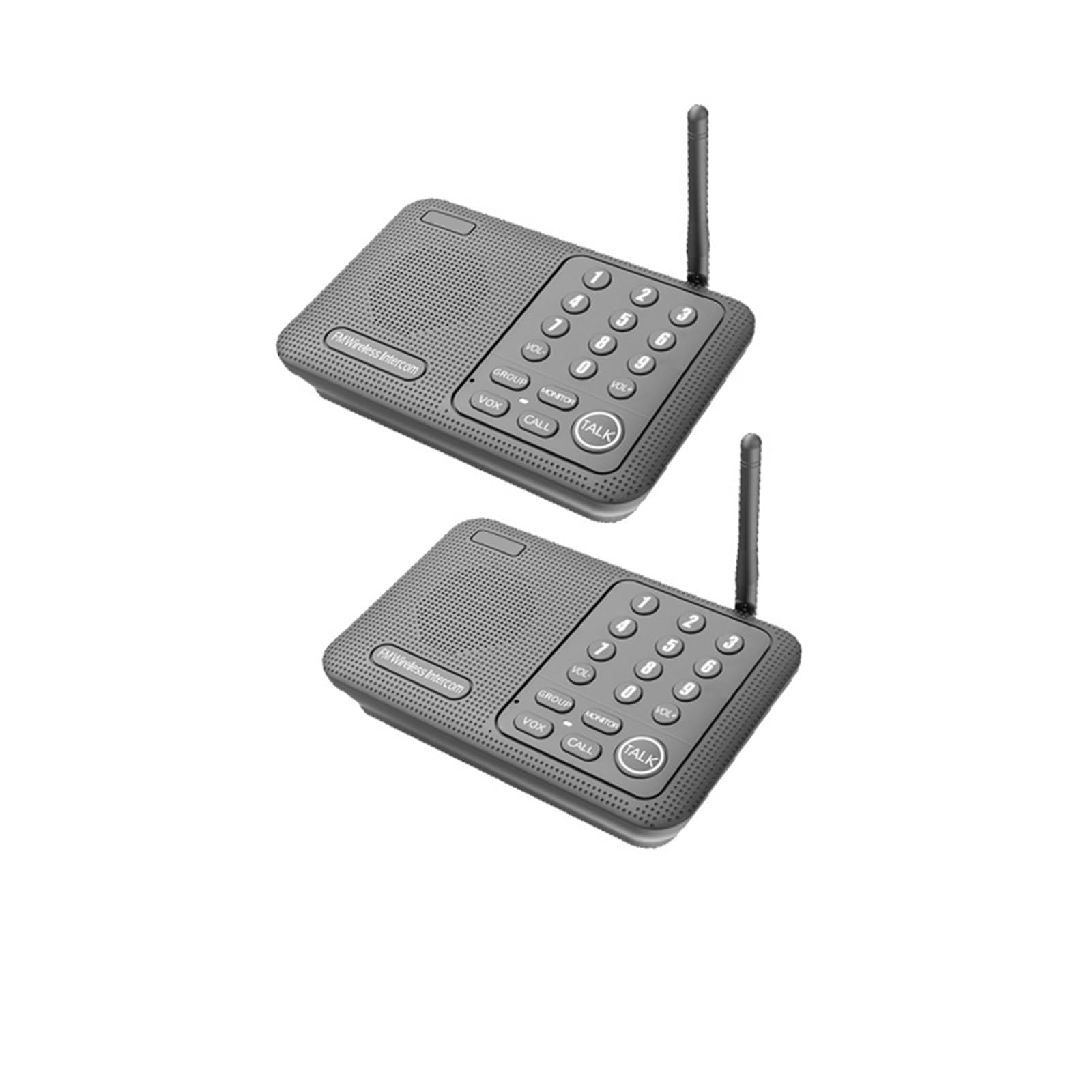 Citofoni, di interfono wireless for la casa, di interfono domestico a lungo raggio for ufficio, wireless bidirezionale da stanza a stanza(Black-2 stations)