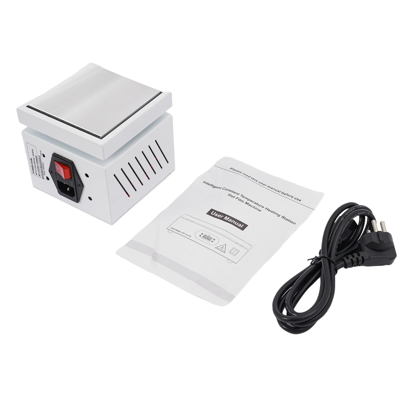 Stacja lutownicza, płyta grzejna, 350 W, 220 V, mikrokomputer LED, elektryczna płyta grzewcza, 100 x 100 mm, cyfrowa stacja grzewcza LCD, elektroniczna stacja grzewcza, 86℉-752℉/30°C-400°C