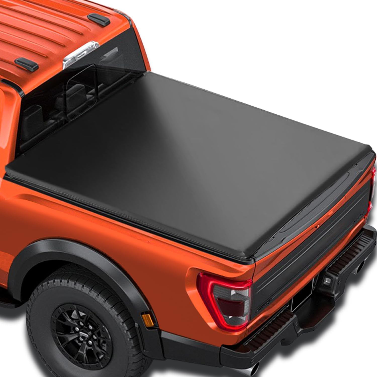 Soft Rollup Truck Bed Tonneau Cover Compatible with 2015 2016 2017