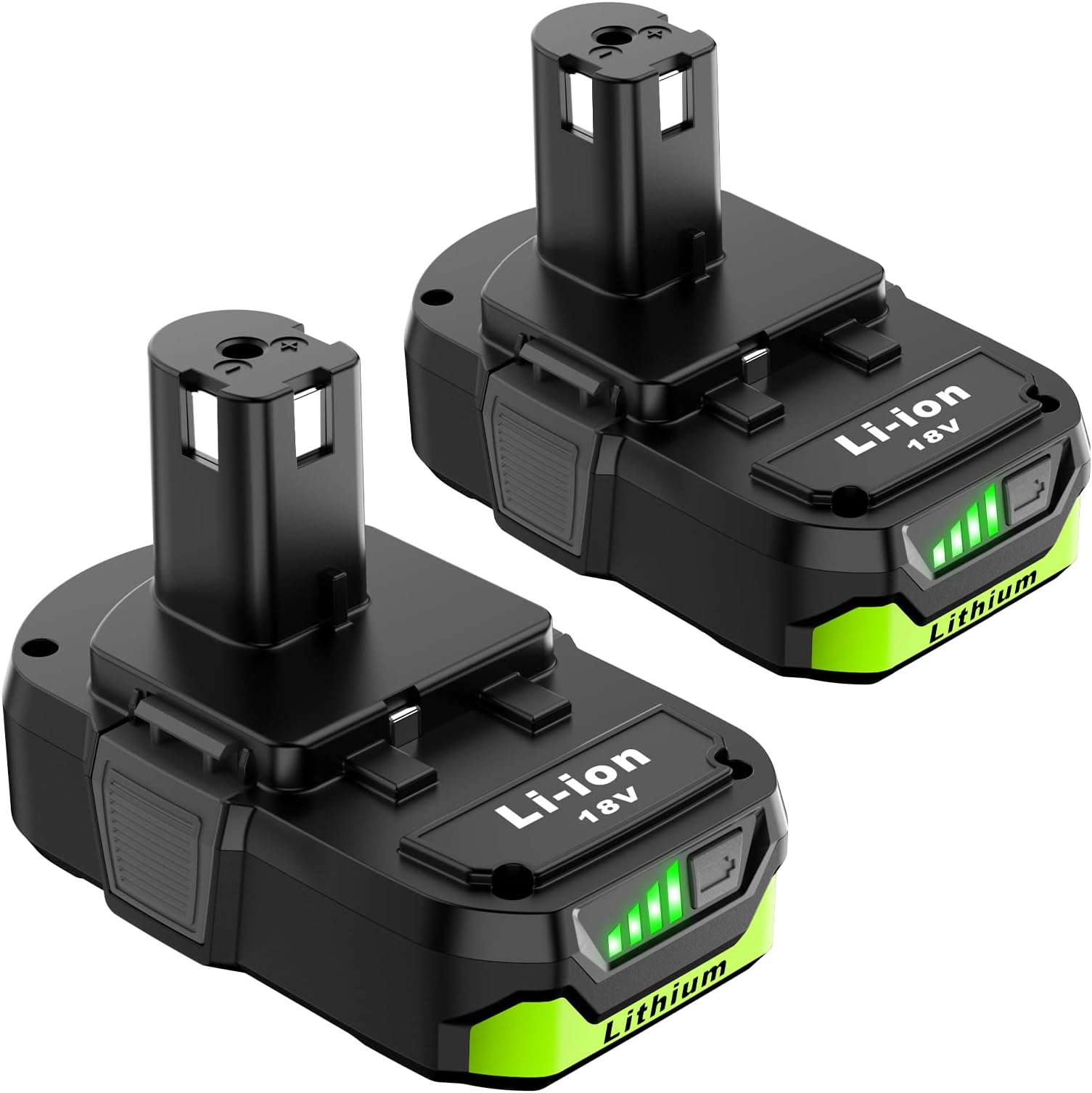 - 2-Pack 3.0Ah Replacement for Ryobi 18V Battery – Extended Runtime & Wide Compatibility