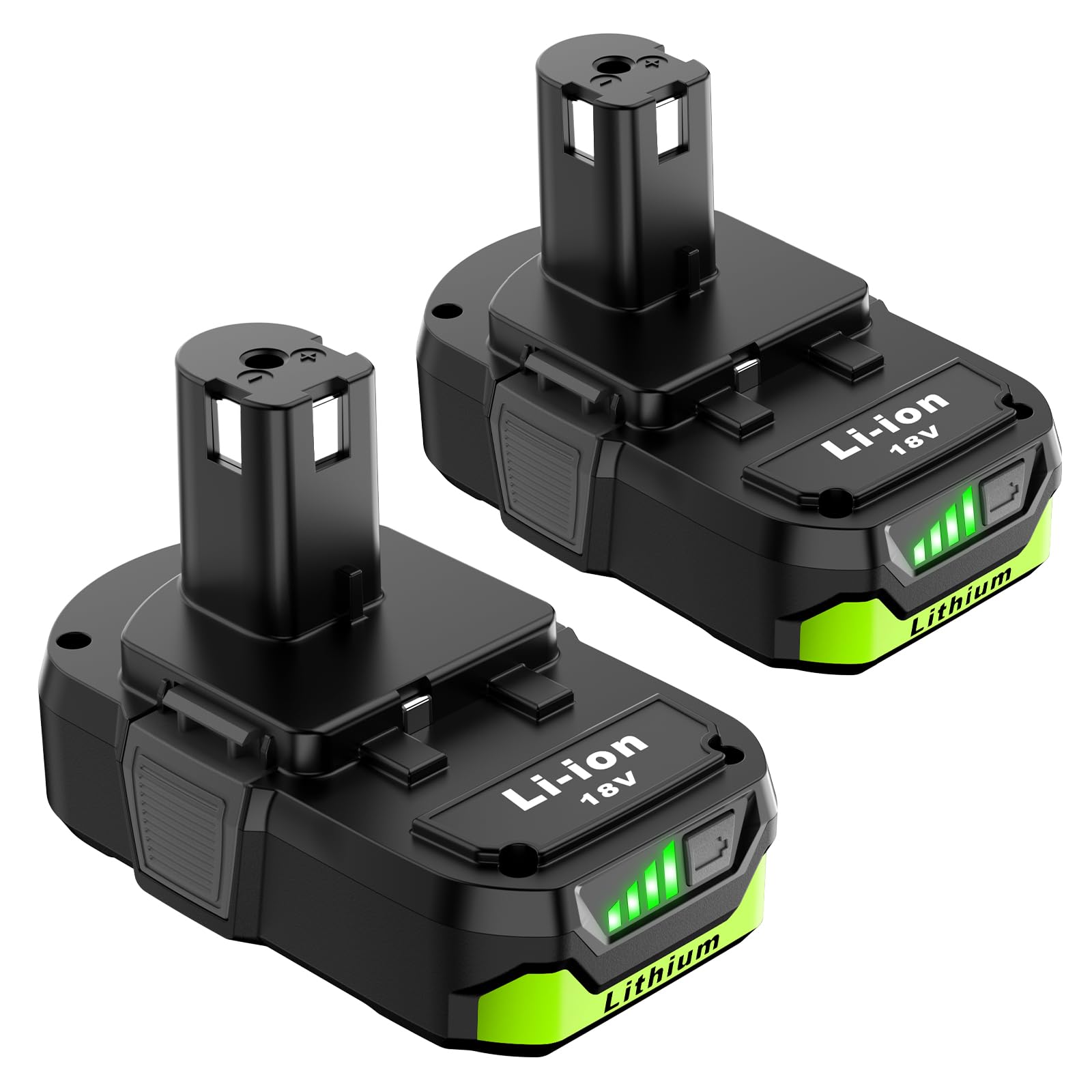 2-Pack 3.0Ah Replacement for Ryobi 18V Battery P103 P104 – Extended Runtime & Wide Compatibility