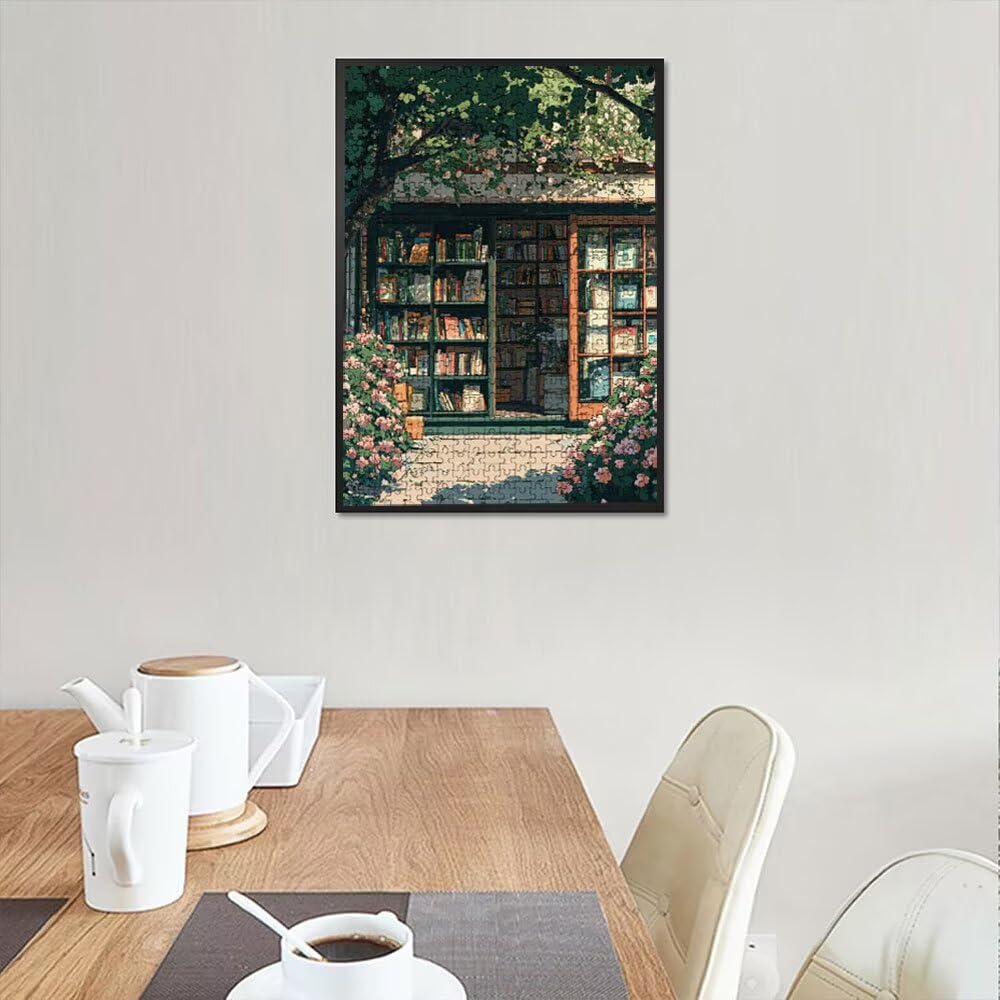 Buchladen Aussicht Puzzle 2000 Teile, Klassische Puzzles, Geschicklichkeitsspiel Puzzle für Erwachsene, Puzzlespiele für Die Ganze Familie, Mit Schöner Verpackung, Dekoration Puzzles DX0YL3-834
