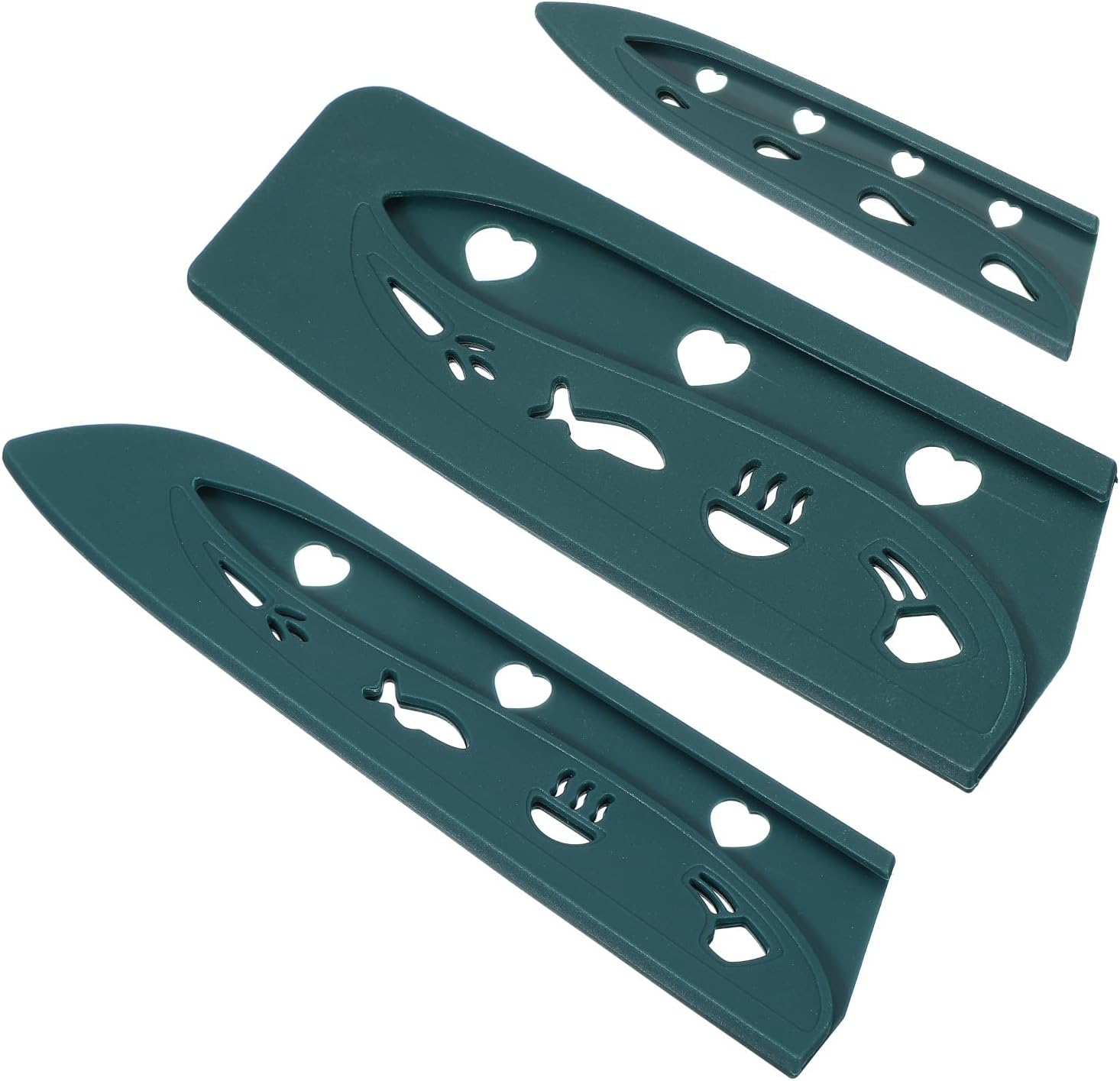 PATIKIL 3Pcs Plastic Safety Knife Cover Sleeves Set, Universal Blade Covers Chopping Knife Guard Blade Protector for Kitchen Bar, Green