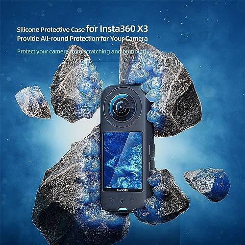 Image of BKN Silicone Case for Insta360 X3 Panoramic Action Camera Protector Anti-Scratch Accessories for Insta360 X3 Case