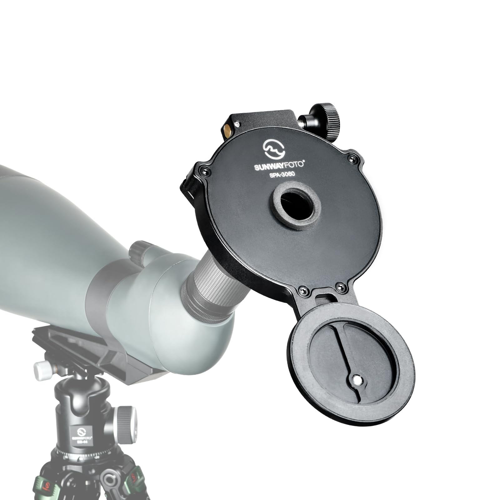 SUNWAYFOTO SPA-3060 - Adaptador de teléfono móvil para prismáticos, soporte universal para binoculares, compatible con el diámetro exterior del ocular 30-60 mm