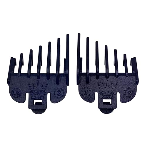 Juego de guardia de peine guía para cortapelos, cónicos y desvanecidos a prueba de tontos en casa. Zafiro (#12 a #3) - Compatible con WahlConair