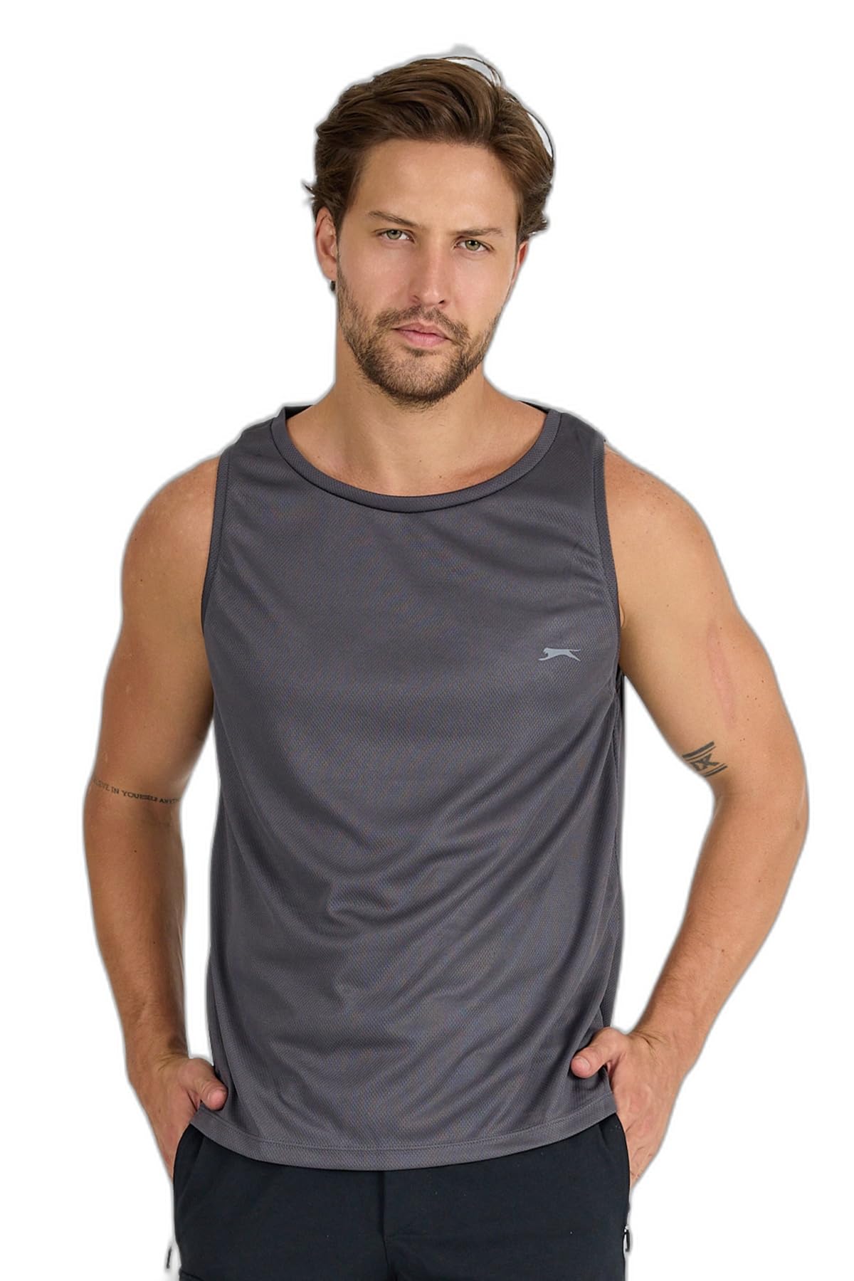 Slazenger RUN I Erkek Kolsuz Antrasit Atlet