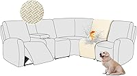 Vista 31 de ALIECOM Fundas 100% impermeables para sofá seccional reclinable en forma de L, fundas elásticas para esquinas de sofá reclinable seccional, funda