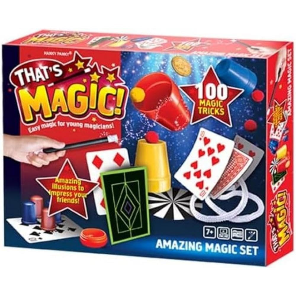 Amazing Magic Set - Featuring 100 Fun, Easy Tricks For Young Magicians - Helps Build Child's Motor Skills and Confidence - Includes Props, Videos and Instructions, 7+ Years