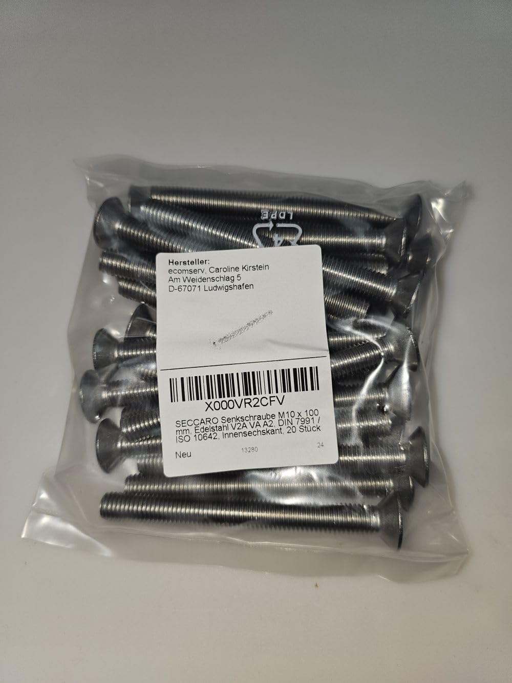 Viti A Testa Tonda In Acciaio Inox 18-8, 10-24 X 1 Pollice, Confezione Da 100 Pezzi