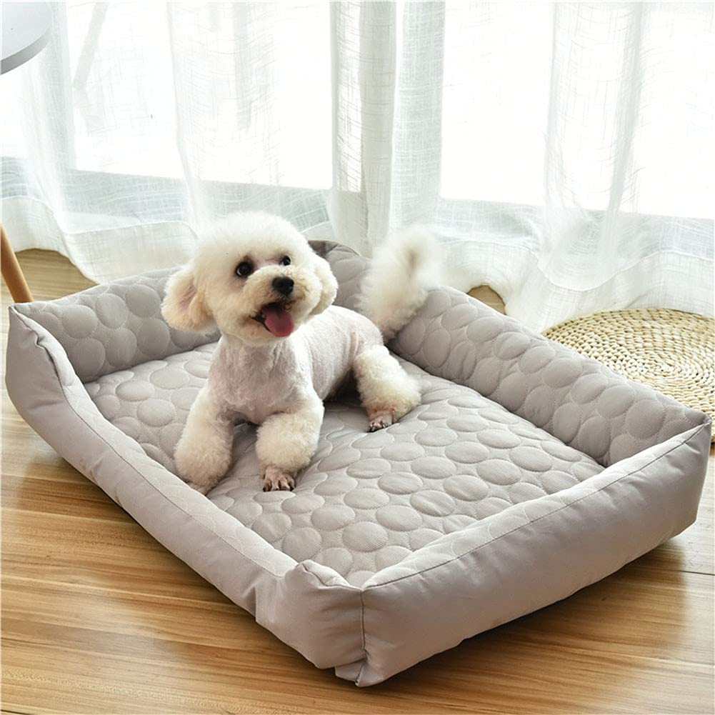 Rinfrescante Cuccia Cane - Rinfrescante Cuccia Gatto - Cuccia Per Cane Da Interno - Tappetino Refrigerante Per Cani - Lettino Rinfrescante Per Cani Atossico In Estate(Size:90cm,Color:Marrone)