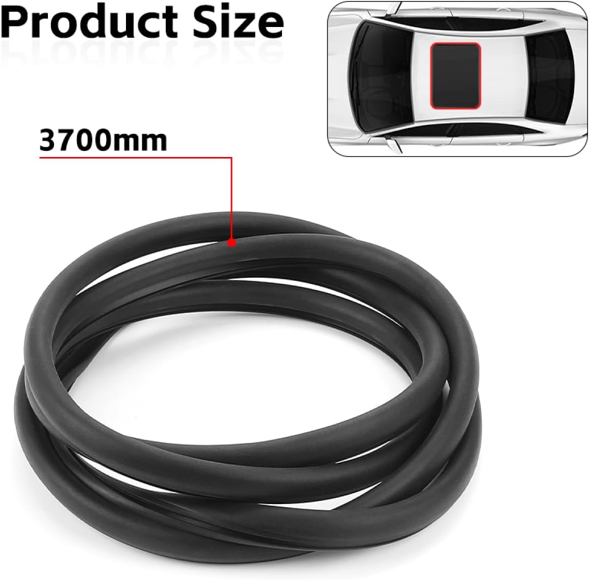 Sunroof Glass Weather Striping Seal Rubber Trim Compatible with Accord, CR-V, CR-V Hybrid, Civic, Insight, Odyssey, Passport, Pilot, Replace 70205-T2A-A01,70205T2AA01
