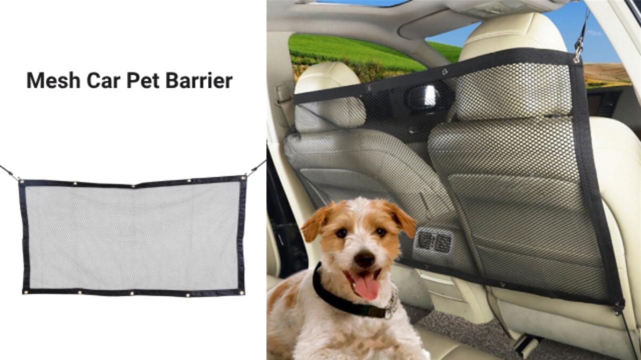 Barriera Rete Per Auto Per Cani - Divisorio Regolabile Per Sedili Anteriori E Bagagliaio - Foto 5