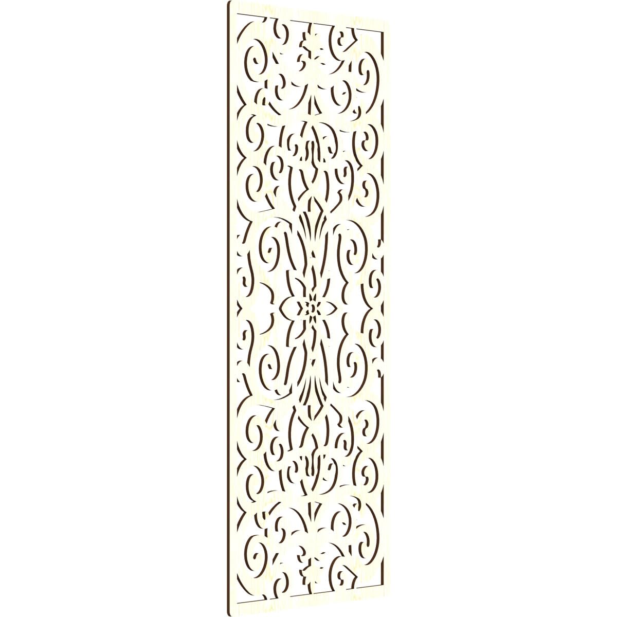 Buel Decorative Pierced Fretwork Wood Wall Panels, 23 3/8"W x 59 3/8"H x 1/4"T, Red Oak