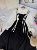 ملابس نسائية قطعتين نمط كوري فستان سلوبت + بلوزة بأكمام قصيرة Cbh Imported Fashion Fashion One Size 65k 70K Code 1032
