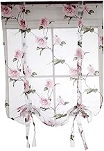 VICASKY Persianas Romanas Cortinas De Tule Persianas Romanas Tons Transparentes Para Janelas Cortina De Quarto Varanda Tela De Janela Cortinas De Janela Romana Persianas Florais Cortinas
