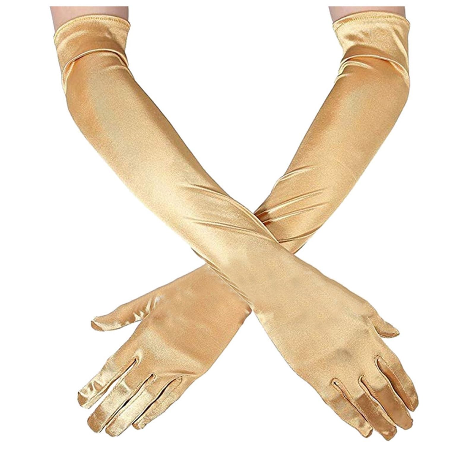 2 paia di guanti lunghi da donna, festa, for spettacoli nozze, abiti, sera for adulti Per Le Donne