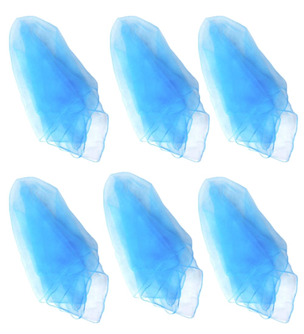 Hoerev Pack of 6,60cmx60cm Clothing Dancing Juggling Scarves For Decoration Colours Scarves,Light Blue, Pack of 6, Light Blue