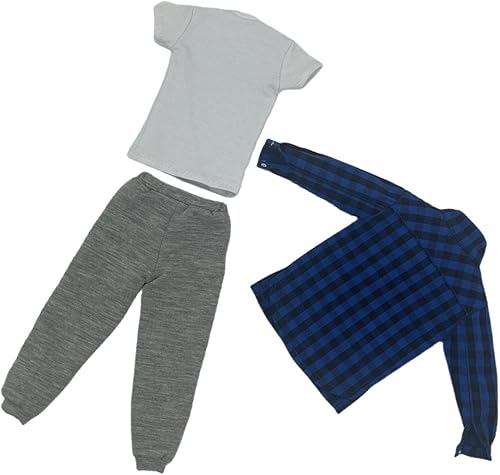 Miniatura 6 de Esquirla Traje de camisa y pantalones a escala 16, regalos, ropa de muñeca, disfraz de ocio, accesorios de juguete de cosplay de 12 pulgadas macho