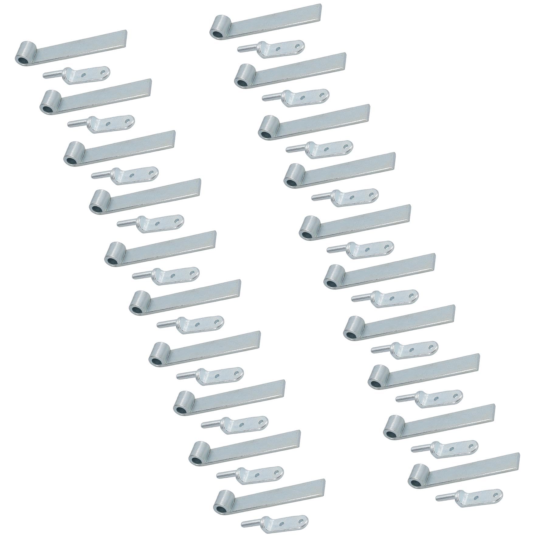 AB Tools HD Lot de 20 charnières droites pour hayon 160 mm de long + goupille de goujon à boulon de 12,5 mm
