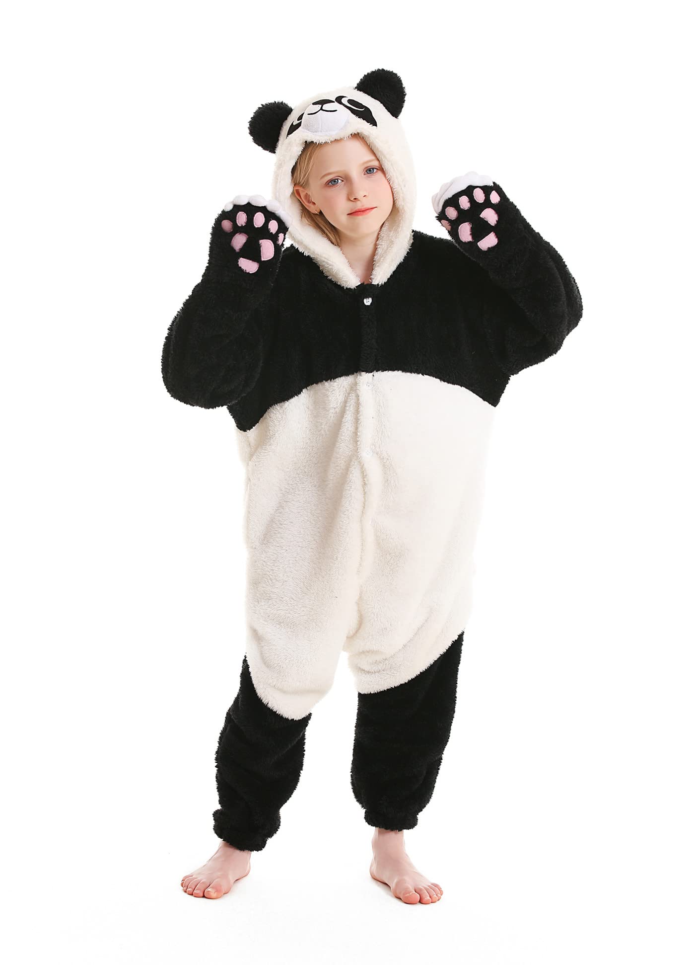 CuteOn Panda Onesie for Girls Boys Animal Costume Halloween Christmas for Height 150cm