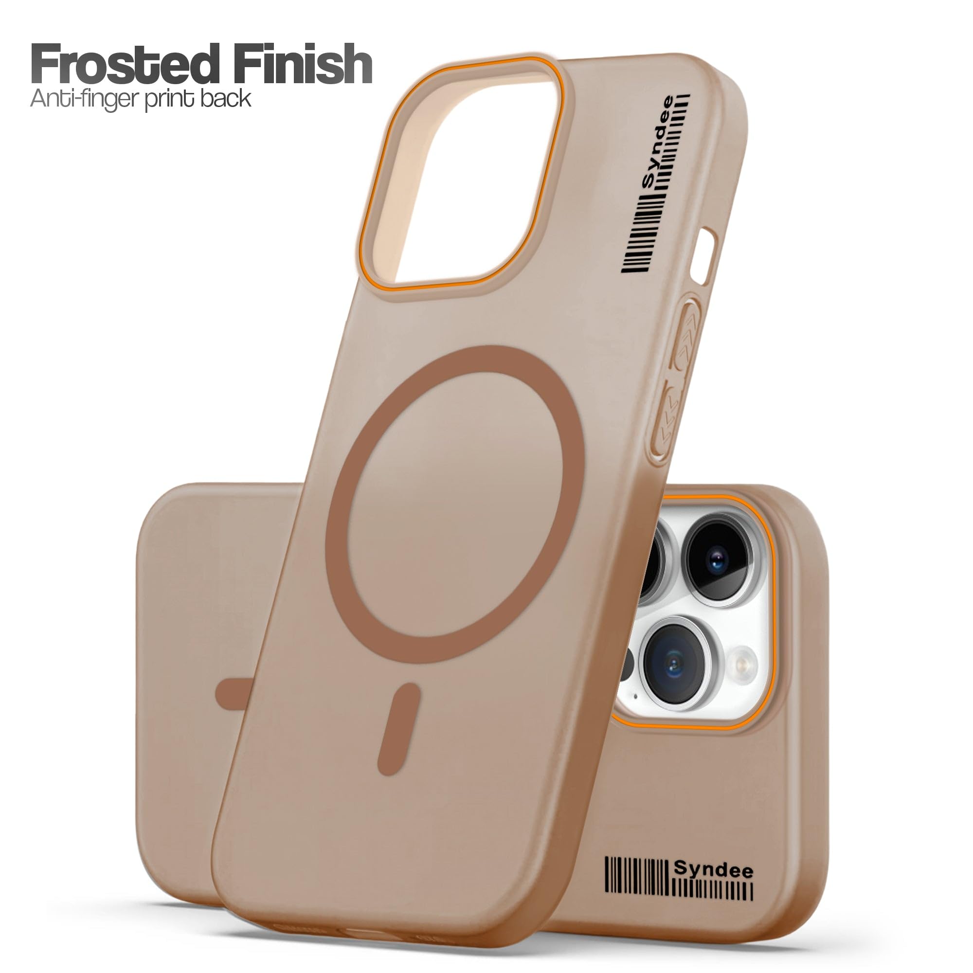 DL3 Mobilak Case Back Cover for iPhone 11 Pro Max 6.5-Inch, Sleek Frosted Translucent Back Only Compatible with Wireless Magnetic Accessories | Anti-Scratch Shockproof Phone Case (Brown)