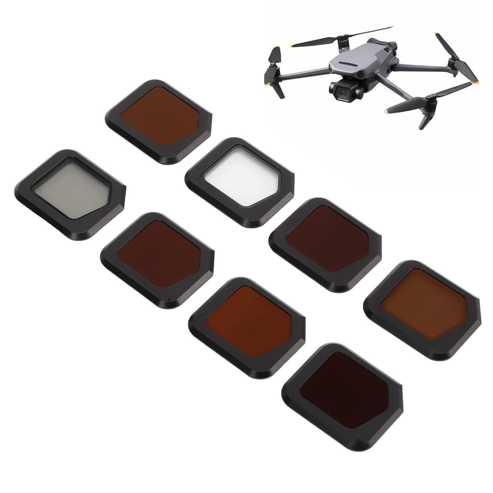 BROLEO Filtro ottico in vetro per fotocamera dei droni - Set di filtri ND CPL per evitare la sovraesposizione, 8 pezzi per droni