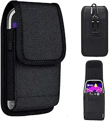 Compatível com Nokia 105 4G /Nokia 110 4G /Nokia 225/Nokia 3210/Nokia 6300 / Artfone A400 / Artfone C1+ 4G / BLU Advance L5 / AGM M9 / Alcatel 1 capa, capa coldre com clipe de cinto e suporte