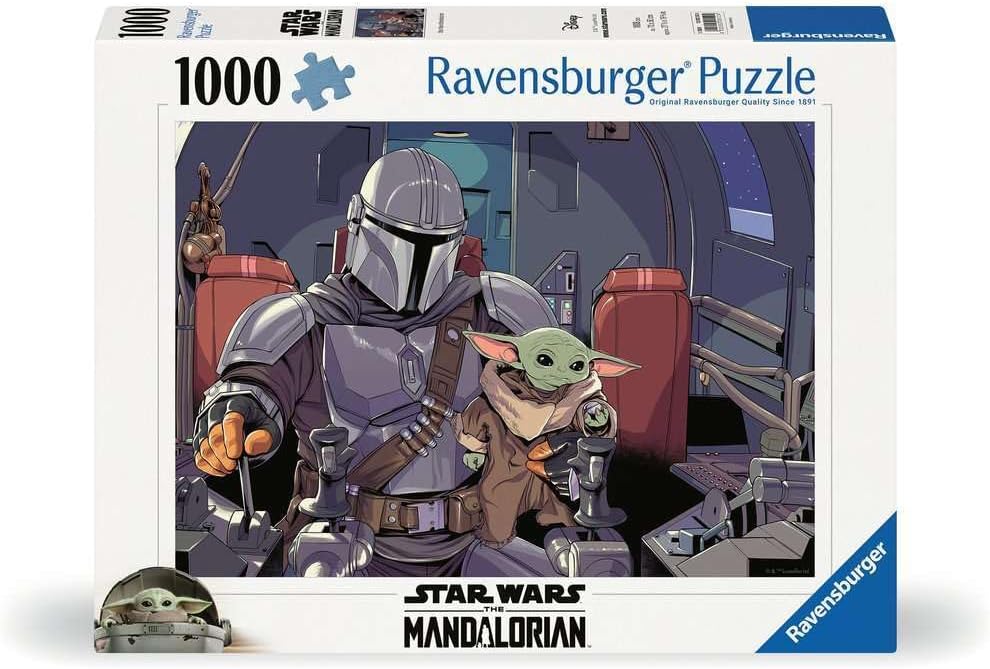 Ravensburger Star Wars: The Mandalorian 1000 Piece Jigsaw Puzzle | Unique Piece Design | Softclick Technology | Ideal Gift for Puzzle Enthusiasts