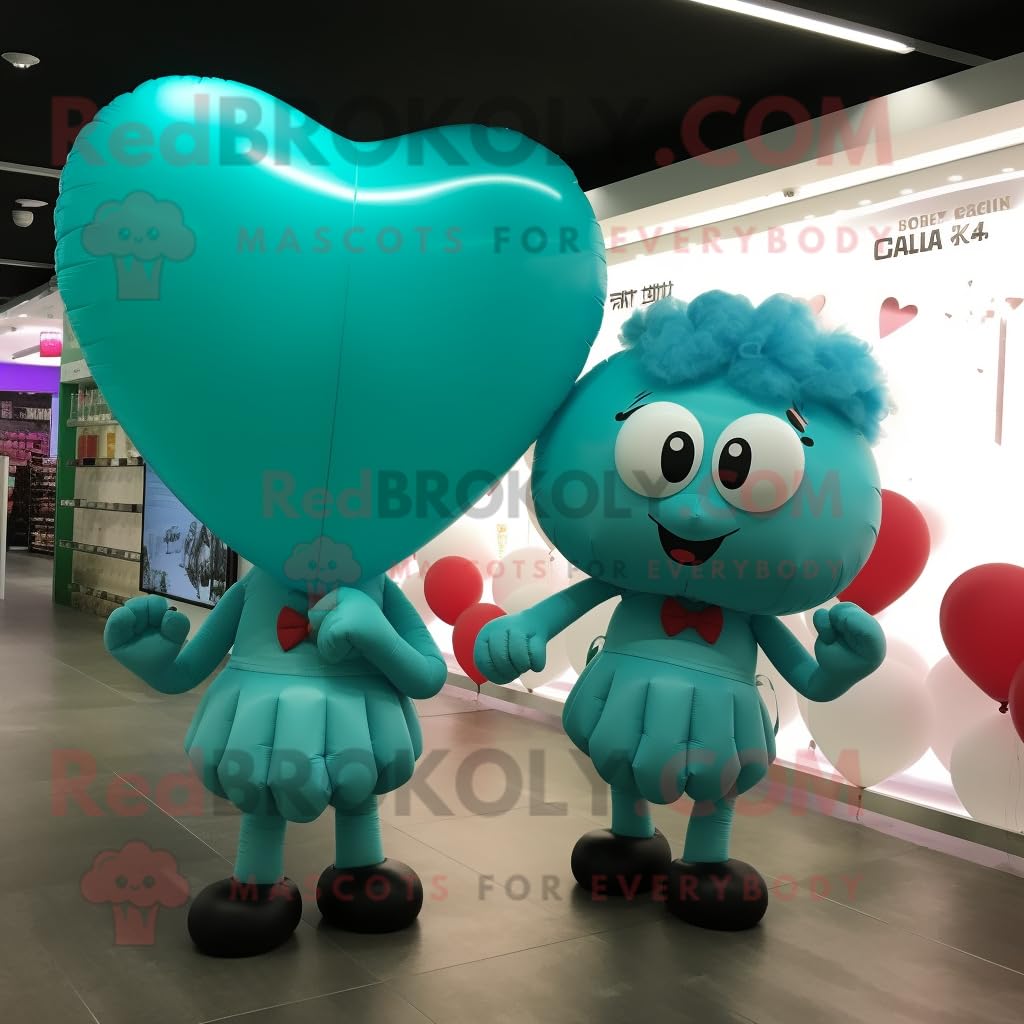 Palloncini a forma di cuore color foglia di tè mascotte costume personaggio vestito con una minigonna e borse Messenger
