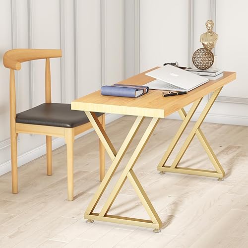 Miniatura 4 de Patas de mesa modernas de metal industrial dorado para comedor, patas de escritorio de 28 pulgadas, base de hierro fundido, soldadura, mesa de