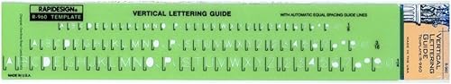Miniatura 8 de Rapidesign Plantilla de ayuda para letras 18 532 316 tamaños de 14 pulgada 1 cada uno R925