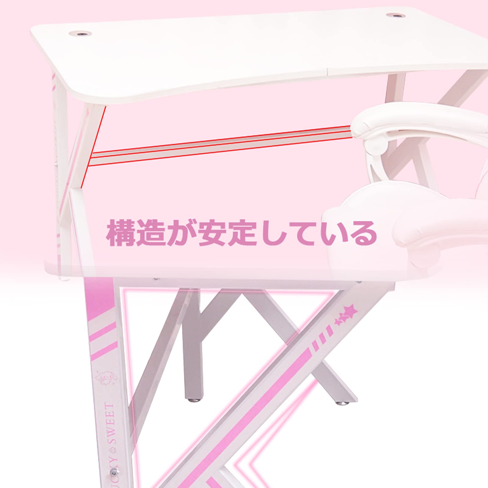 Amazon.co.jp: ゲーミングデスク パソコンデスク K字脚 幅120CM PC