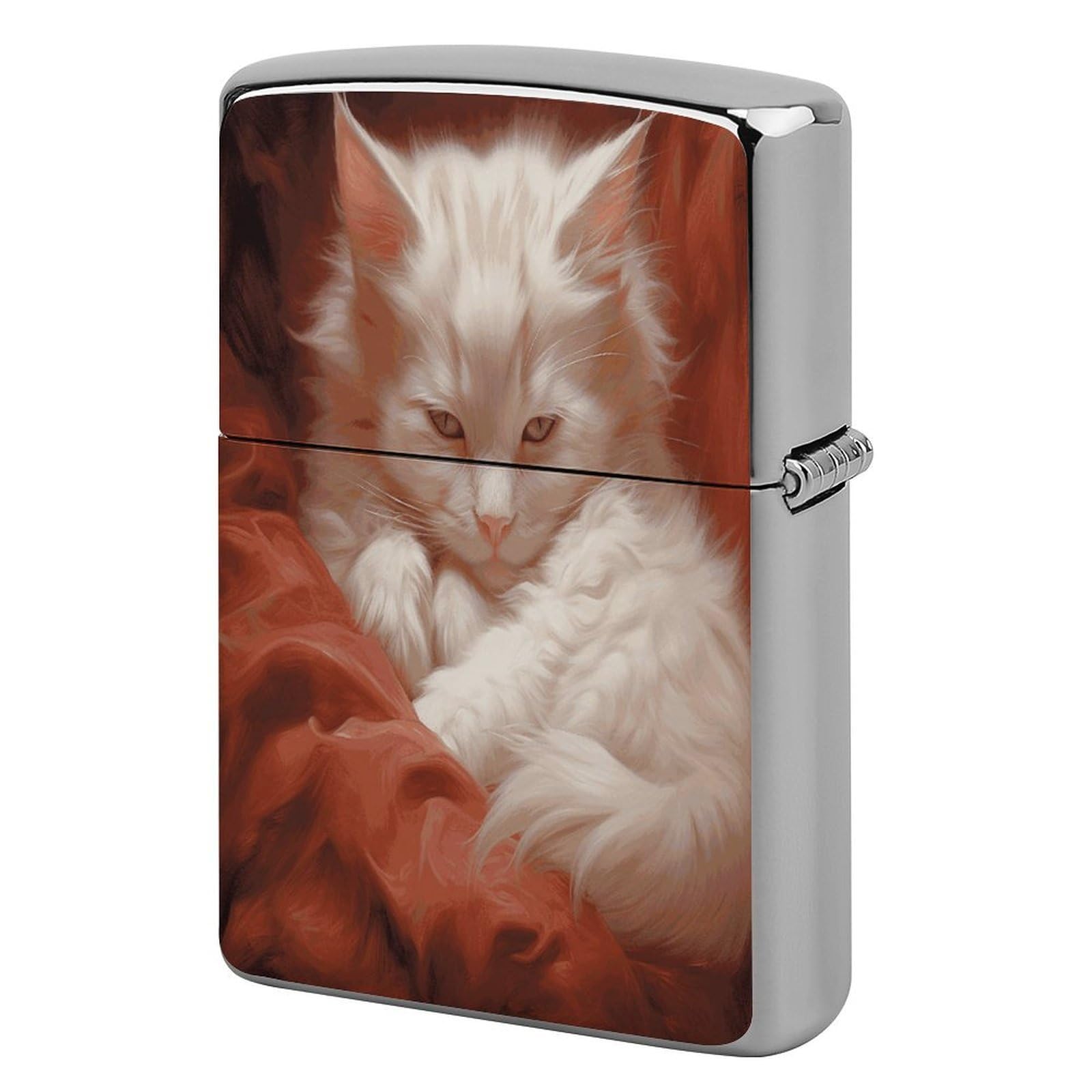 Btcowzrv Style Hazy Cat Metal Lighter Case Sleeve Cover Holder