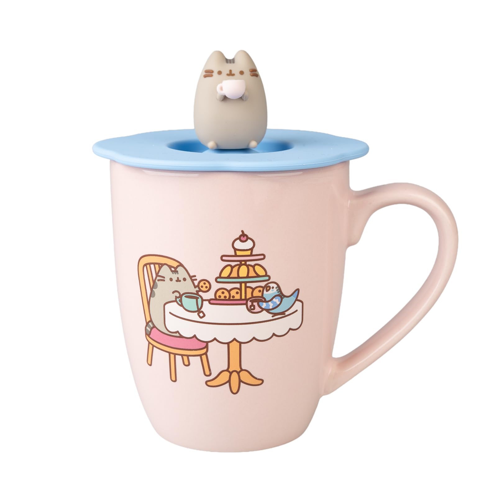 Grupo Erik Pusheen Cat Ceramic Mug with Lid - Kawaii Gifts, Merchandise