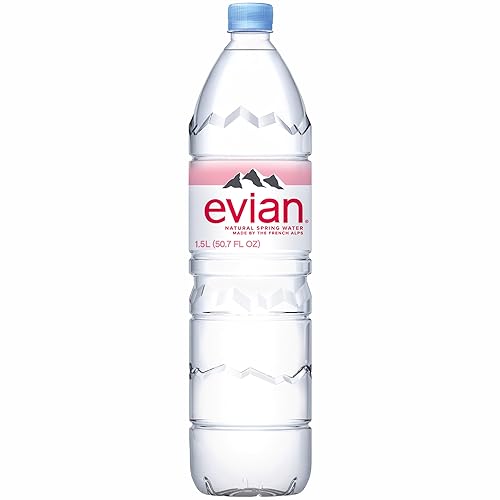 Miniatura 20 de Evian Agua de manantial natural, agua de manantial naturalmente filtrada en botellas grandes, 33.81 onzas líquidas (paquete de 12) – Paquete de 3