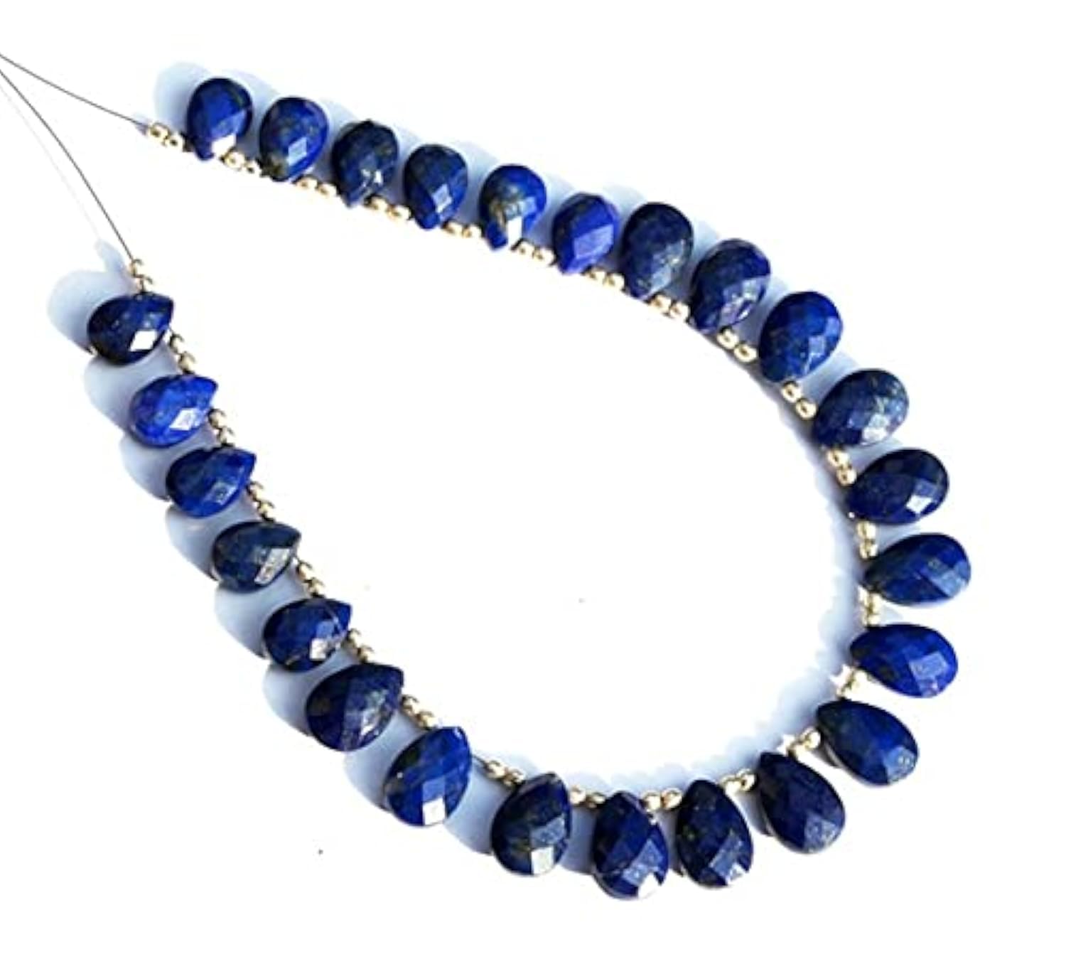 Lapis-lazuli en briolette poire facettée pour sublimer vos ateliers de loisirs créatifs