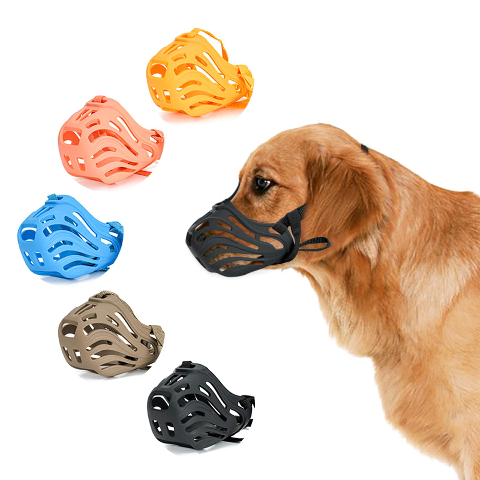 Bozal para perro, protector bucal Staffordshire, correa ajustable, correa cómoda, cesta suave, transpirable