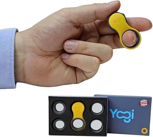 Vista 32 de Yogi Fidget Toy – Spinner sensorial silencioso para adultos y niños – Alivio del estrés para TDAH, ansiedad – Juguetes para adultos – Incluye 5