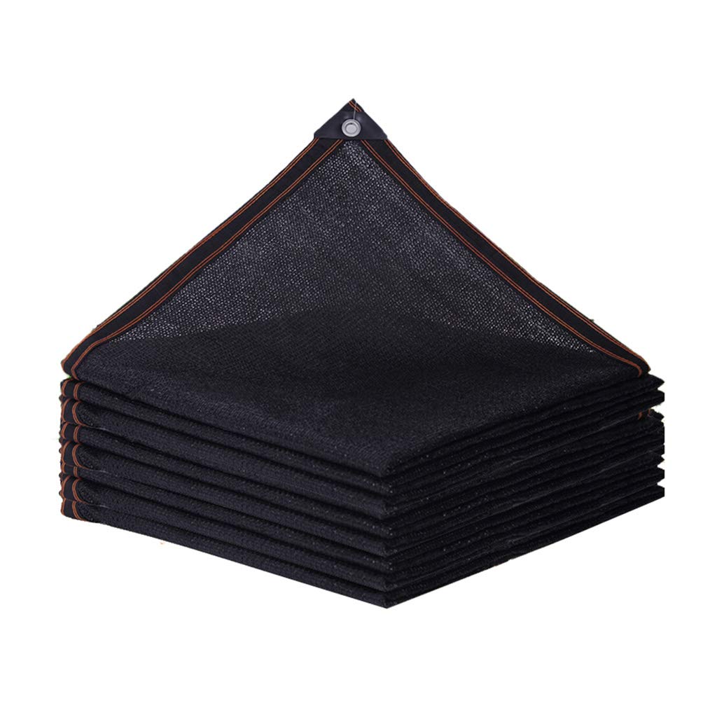 HUAHUARed De Sombra Negra De 12 Pines, Vela De Sombra, Toldo Solar Multiusos para Invernadero De Balcón En Patio Exterior, 24 Tamaños(Size:Los 5x5m)