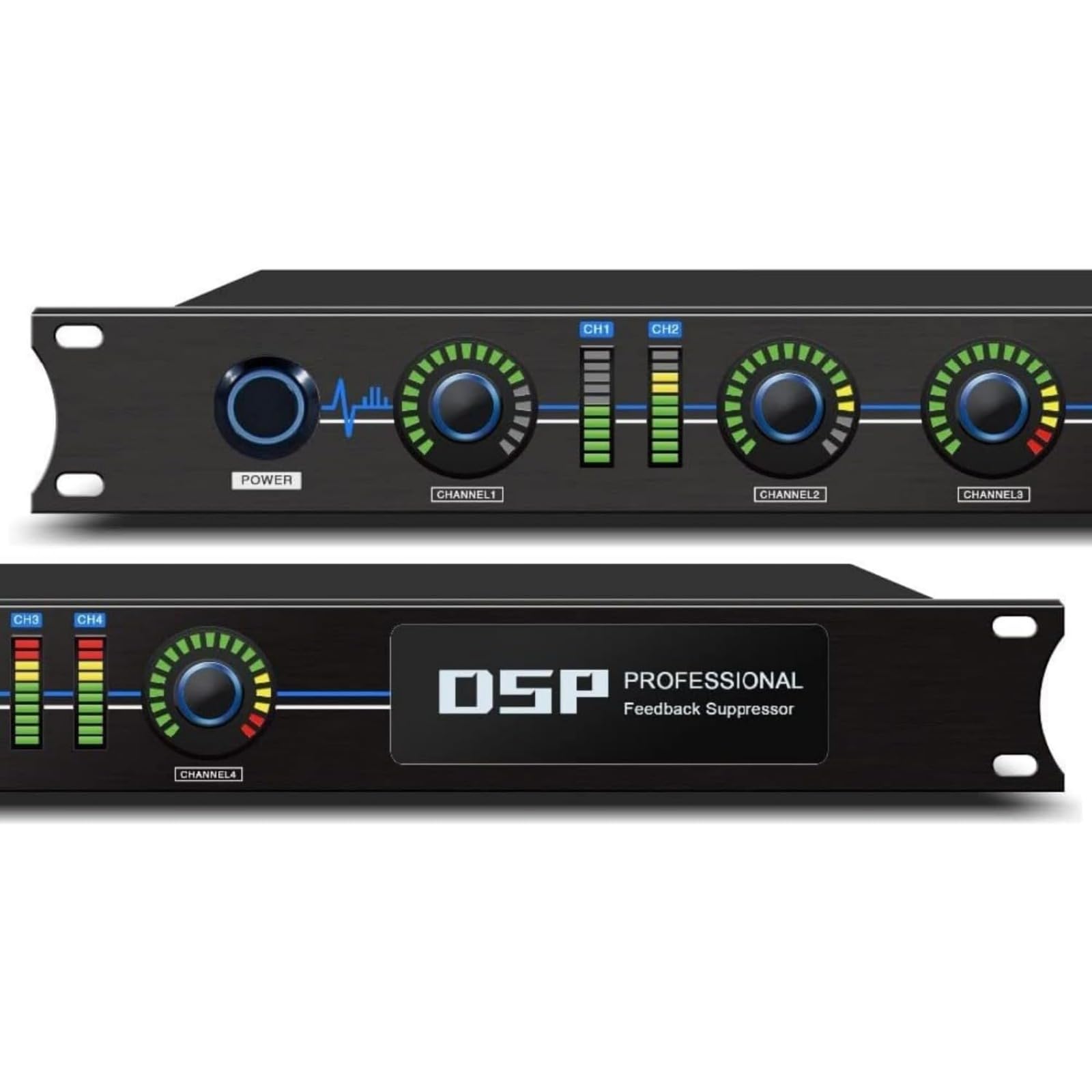 FBX-2244 Supresor de retroalimentación profesional, equipo de procesamiento automático de señal digital, procesador de altavoces Dsp, equipo de silbato inteligente totalmente automático (2 en 2
