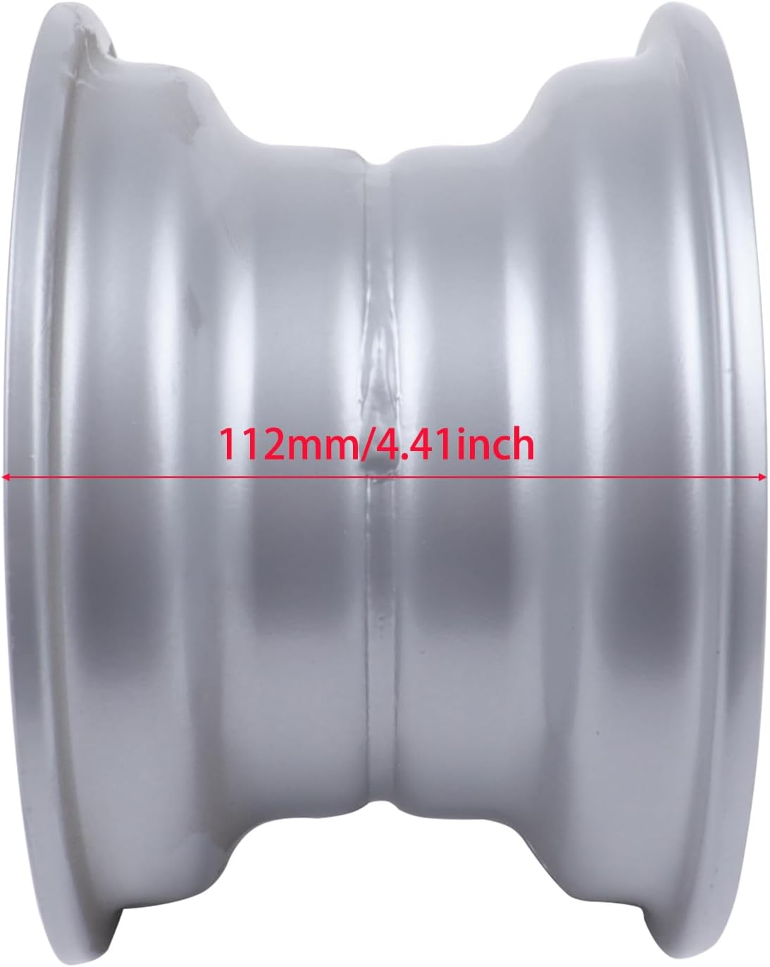 6" inch Rim Wheel + 23T Axle Hub for 145/70-6 Tire 110cc 125cc Quad Go kart ATV Lawn Mower (Silver)