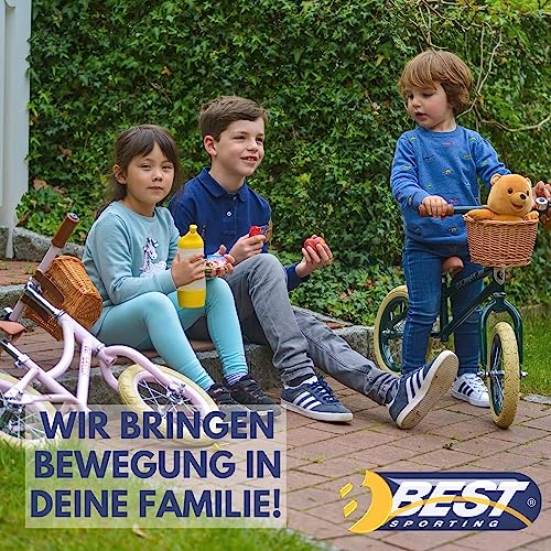 Bicicleta de correr sin pedales de estilo retro rosa con accesorios para niños 5