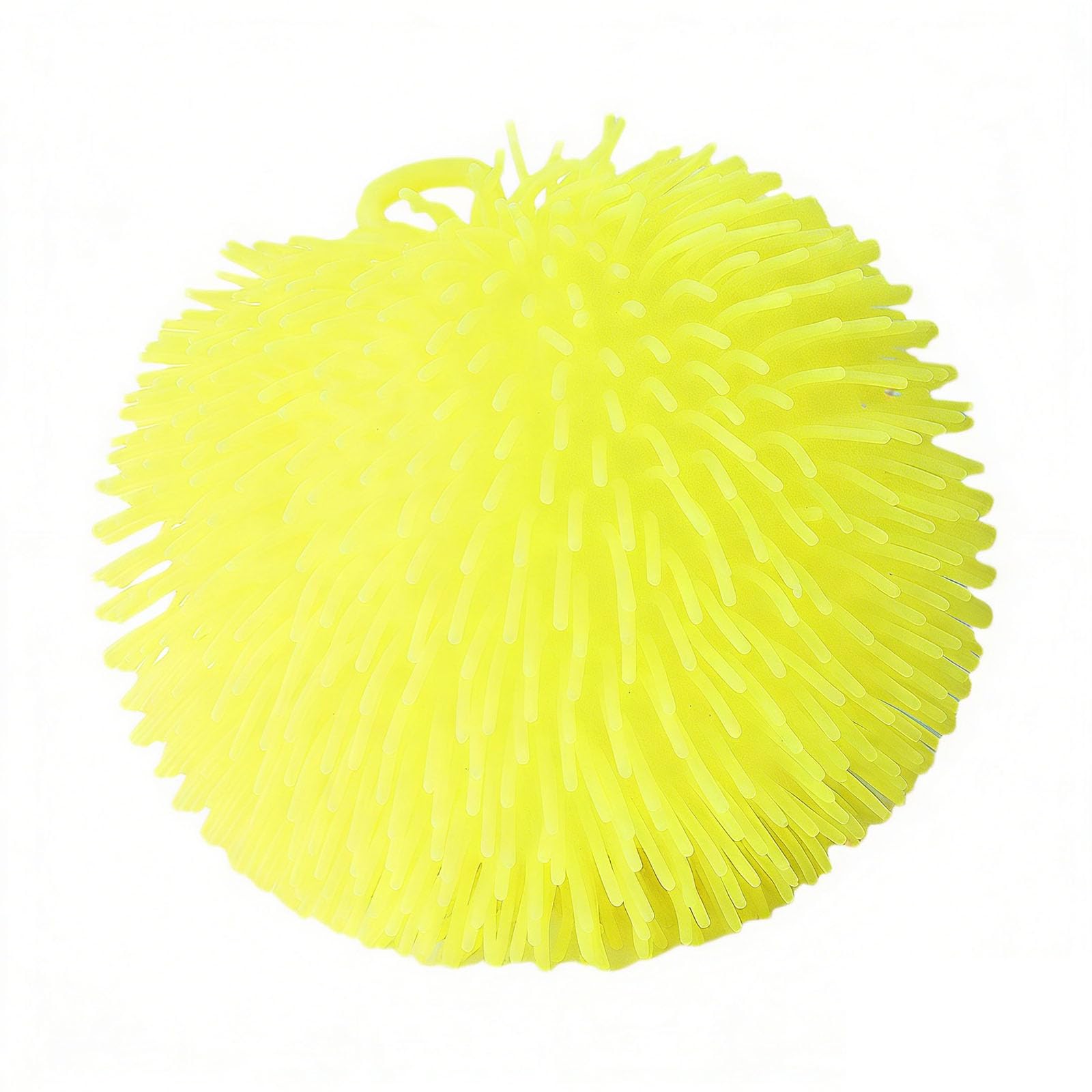 Introti Puffer Balls with Lights Stretchy Sensory Ball 6.69in for Kids Adults (Yellow)