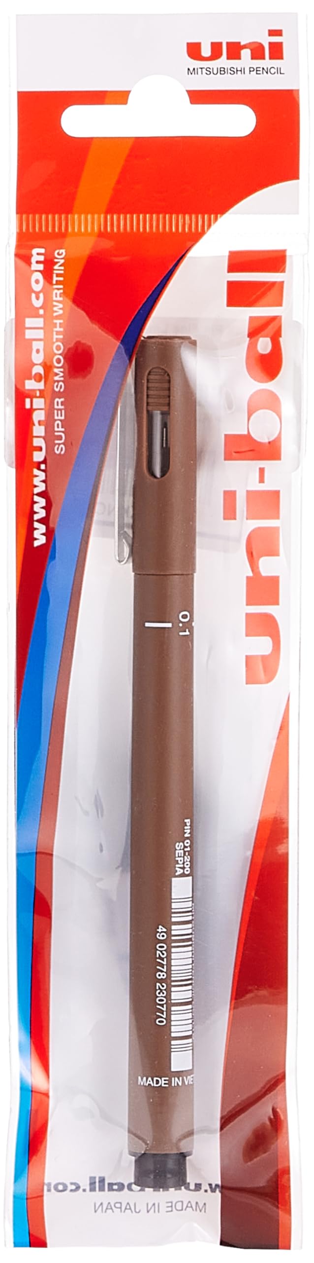 Uniball PIN Fine Line Pen 0.1 mm Sepia Color