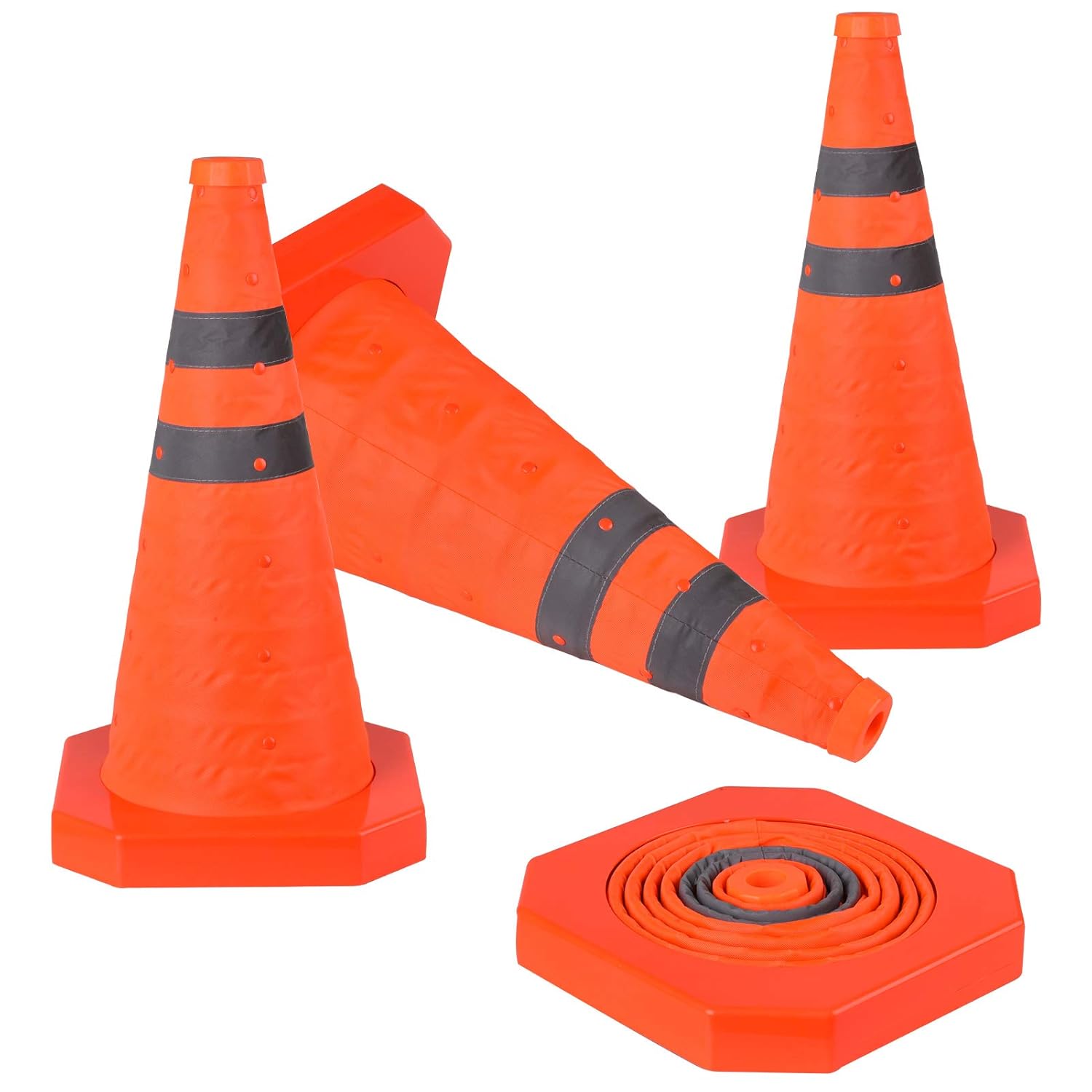 Telescopic Safety Cones Collapsible Traffic Cones Road Parking Cones