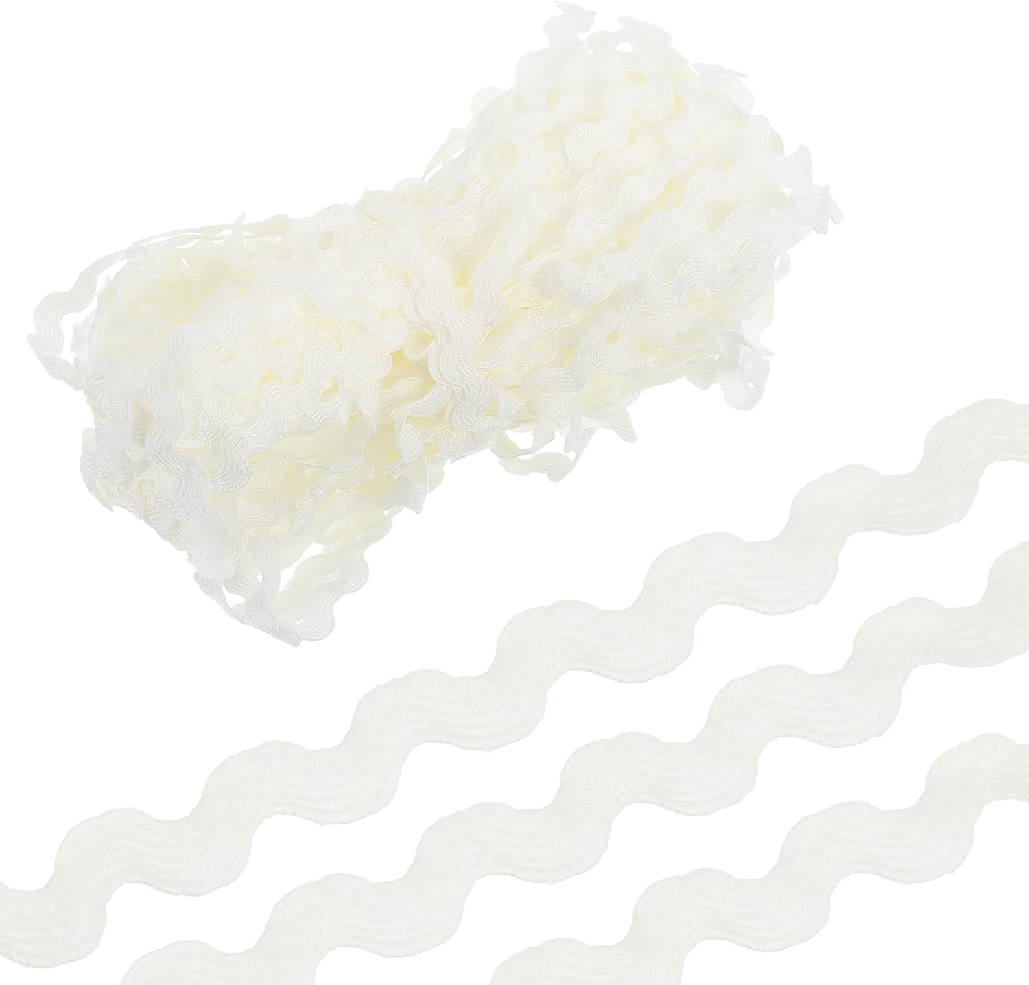 Amazon.com: uxcell 29.5 Yard Beige Rick Rack Trim 5mm Wave Bending ...