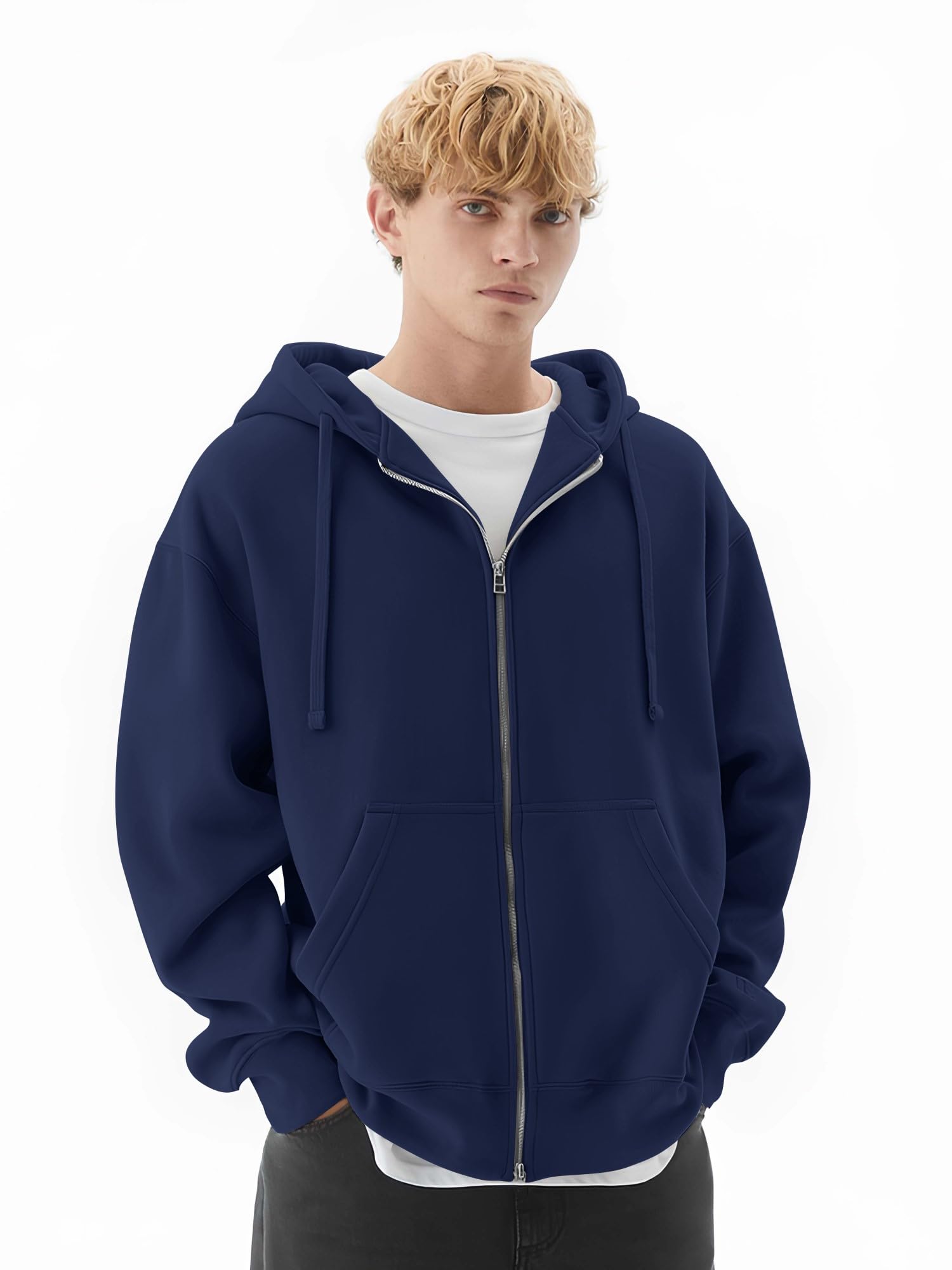 maniac || Mens || Solid || Hooded Neck || Full Sleeve || Full Zipper Open || French Terry || Loose fit Sweatshirt-picture-21