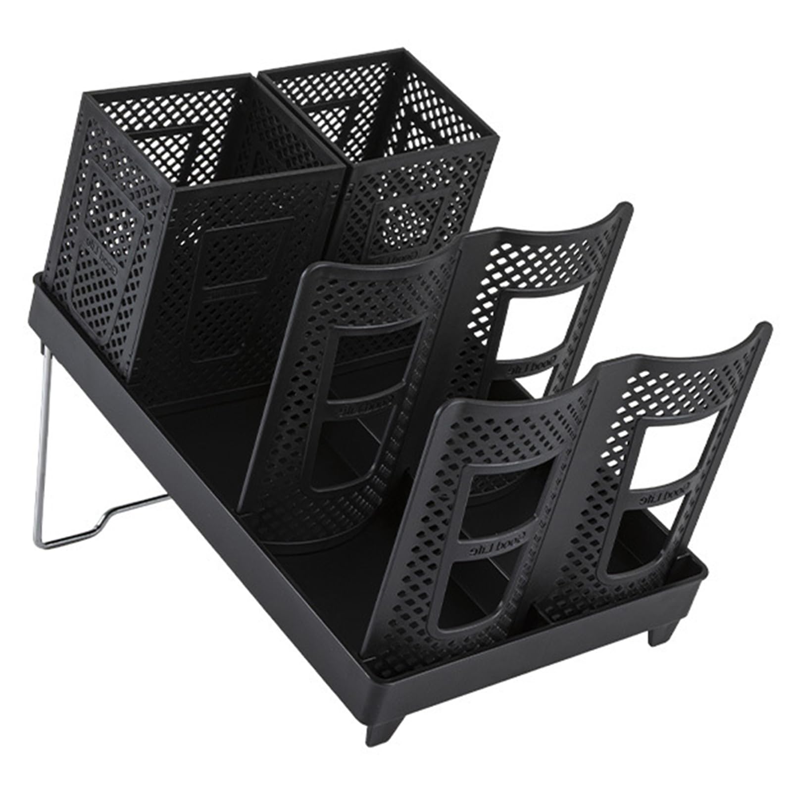 CAZSTYK Station Shelf with Multiple Compartments Cup Holder Drinkware Storage Rack for Coffee Shops Multifunctional Coffee Cup Holder
