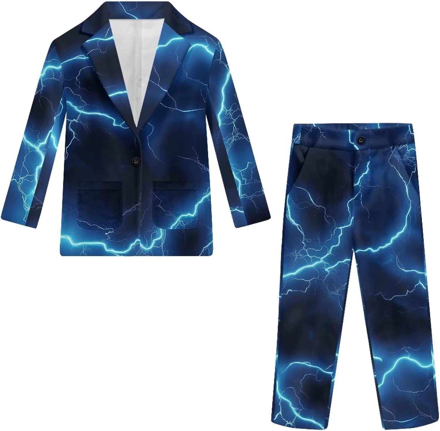 Boys Suit Formal Slim Fit Tuxedo Tops Jacket Dress Pants Long Sleeve Dresswear 2 Pcs Set for 6 to 14 Years